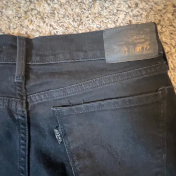 Levis 505 Straight‎ Leg Jeans Womens 28 Black Stretch Mid Rise Denim Pants - Image 8