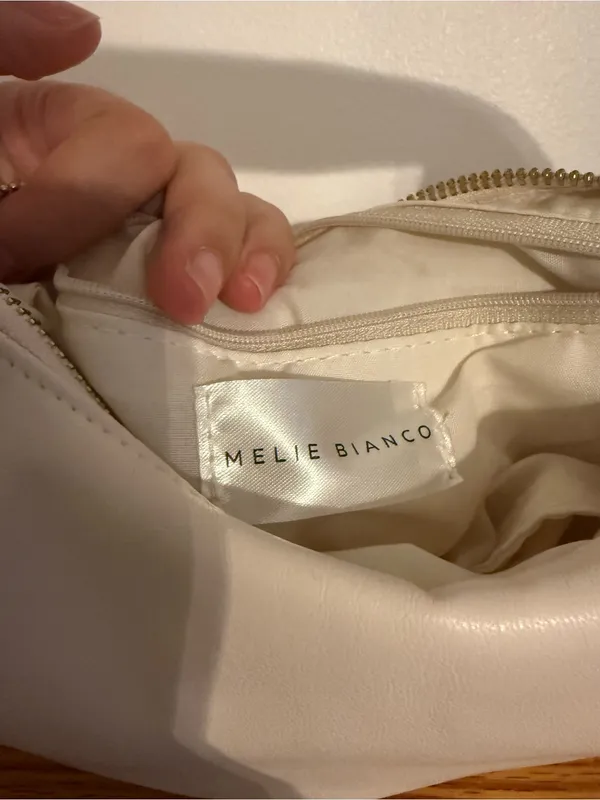 Melie Bianco Knotted Handle Hobo Bag in Light Beige - Image 2