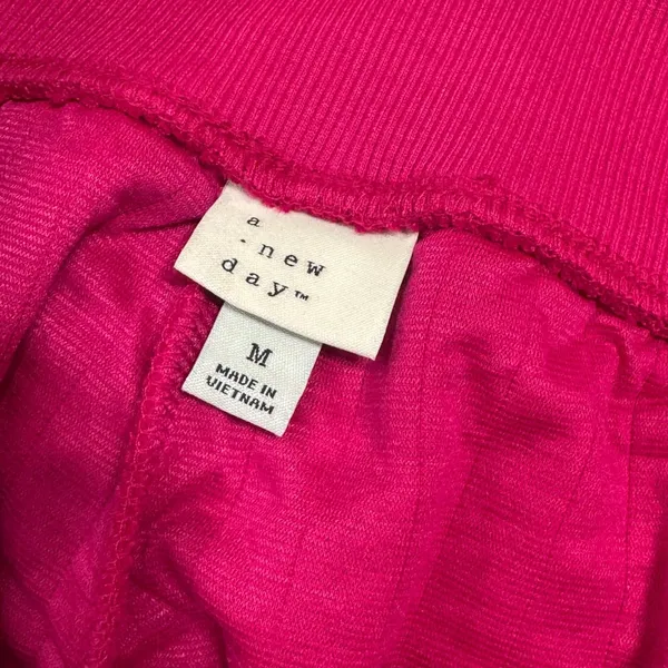 A New Day Womens Ribbed Knit High Waisted Jogger Pants -‎ Magenta Medium - Image 7