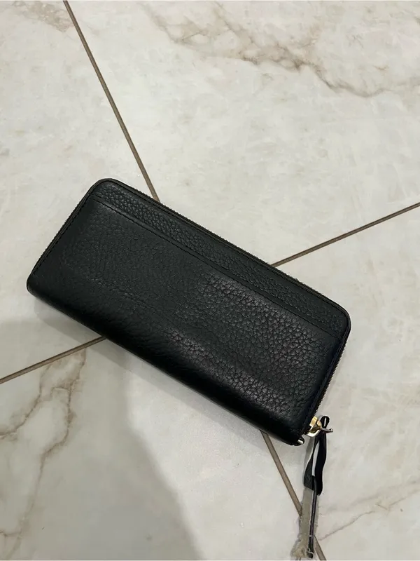 Kate Spade Black Pebbled Leather Zip Wallet - Image 4