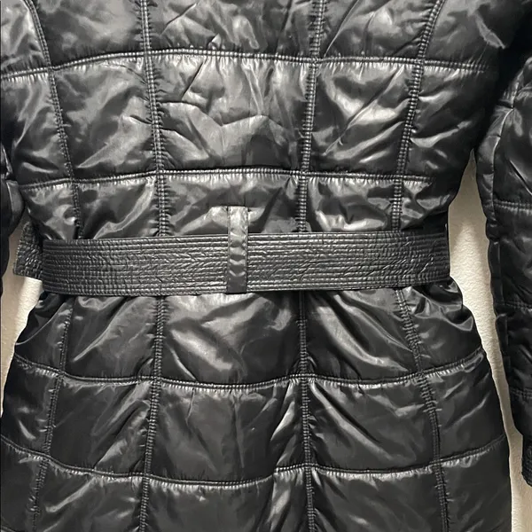 Mango Black Belted Puffer Jacket - Image 7