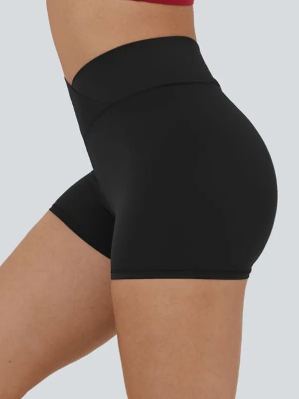 NWOT Halara Black SoftlyZero High Waisted Crossover Yoga Bike Shorts - Image 2