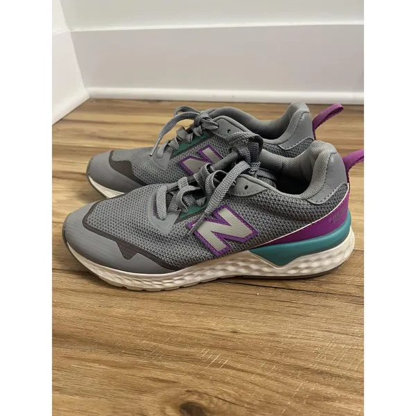 New‎ Balance Fresh Foam Shoes Womens Size 6 Gray Purple Teal Running Sneaker - Image 4