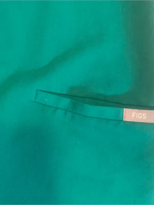 FIGS Women's Teal V-Neck Medical Scrub Top Green Sz XS - Image 2