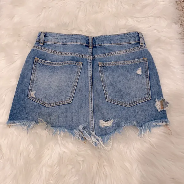 Free People Floral Embroidered Denim Mini Skirt - Image 69
