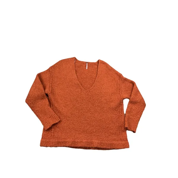 Free People Burnt Orange Alpaca Oversized Fuzzy Knit Sweater‎ Size Medium Women - Image 8
