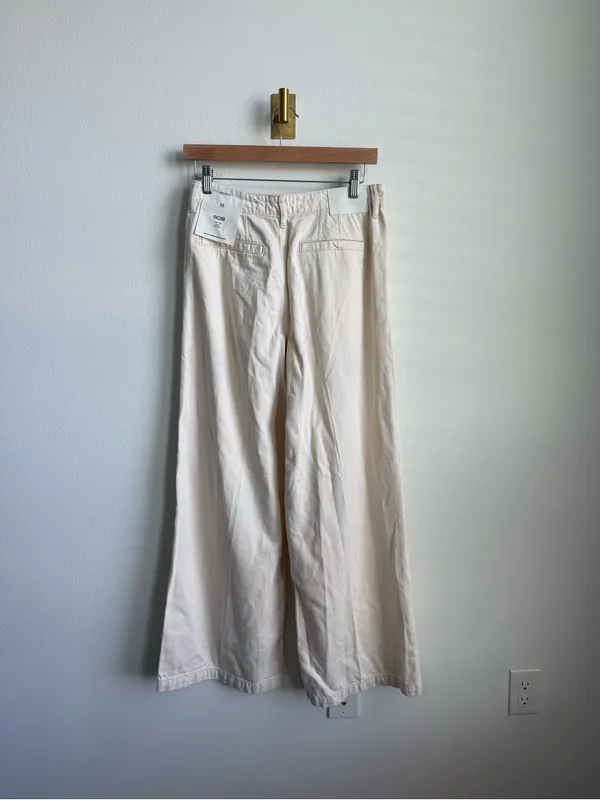Hidden Jeans Nori High Rise Super Wide Leg Cream Pants Size 25 NWT - Image 11