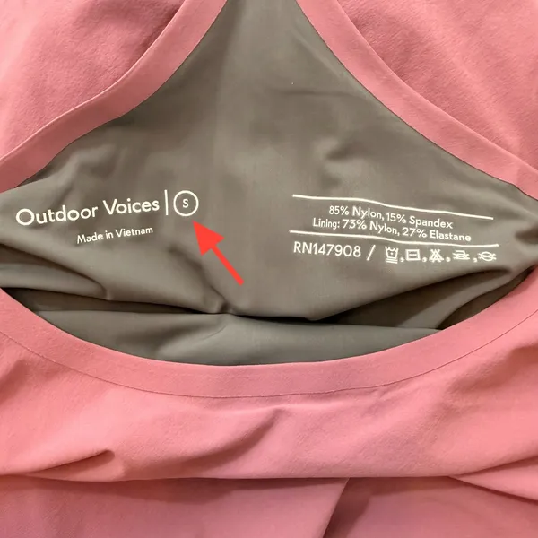 Outdoor Voices Exercise Dress Dusty Orchad Built-in Shorts Pockets Size Small - Image 4