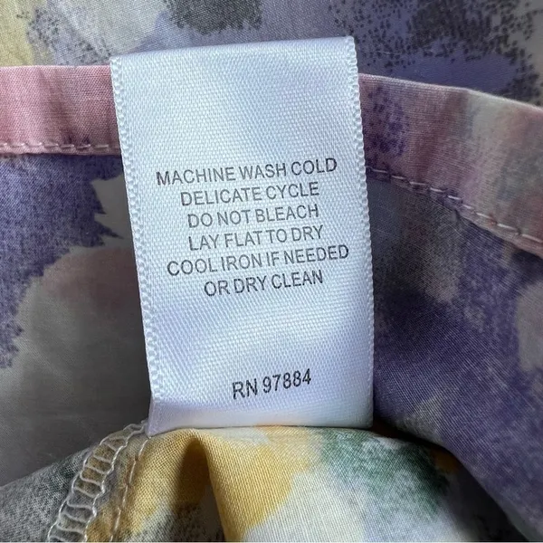 Tart Collections Lorrie Pastel Purple Floral Print Belted Tunic Dress Size Small - Image 13