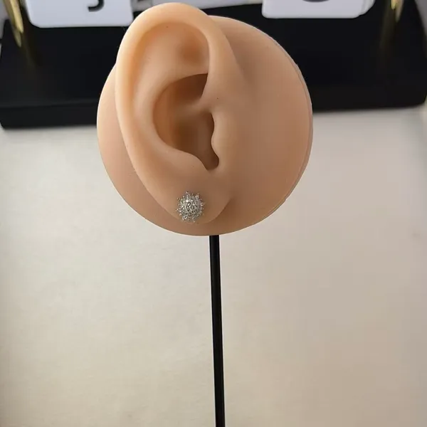 9mm CZ Sun Stud Earrings for Men Women,Streetwear Punk Hip Hop Unisex Style - Image 6