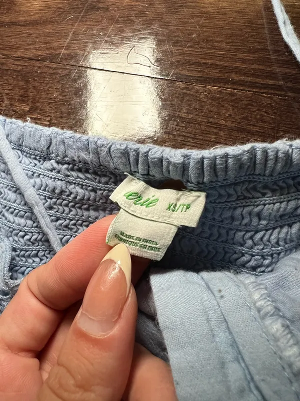 Aerie Light Blue Eyelet Top Size XS  - Image 3