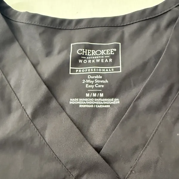 Casa Loma College NWT Scrubs Top Cherokee Workwear WW665‎ PWT Pewter Sz Medium - Image 4