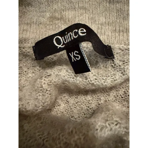 Quince Merino Wool Baby Alpaca Blend Sweater Sz XS Light Gray Minimalist‎ Cozy - Image 4