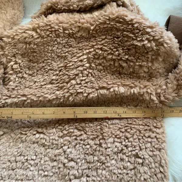 BB Dakota Brown Size XS Fuzzy Jacket Teddy Plush Soft Cozy Warm Coat New - Image 9