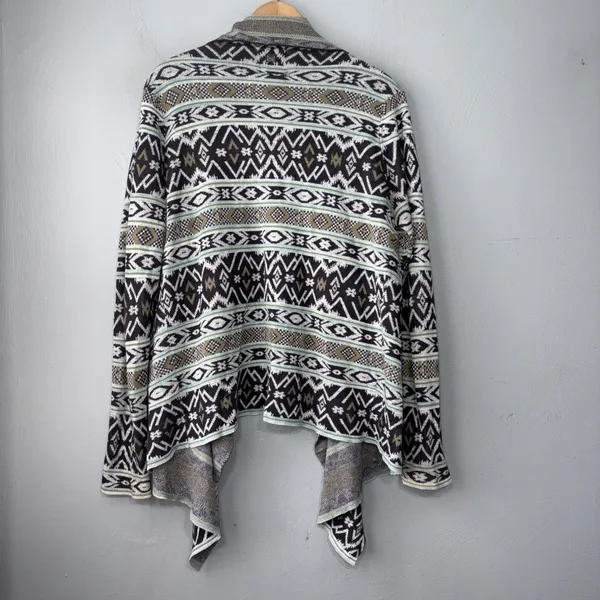 Billabong Drape Cardigan Size Large Aztec Boho Western Waterfall Coastal Cowgirl - Image 5