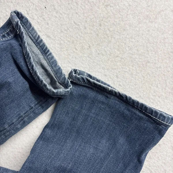 Miss Me Buckle Mid Rise Straight Embellished Flap Denim Blue Jeans 29/28 - Image 9