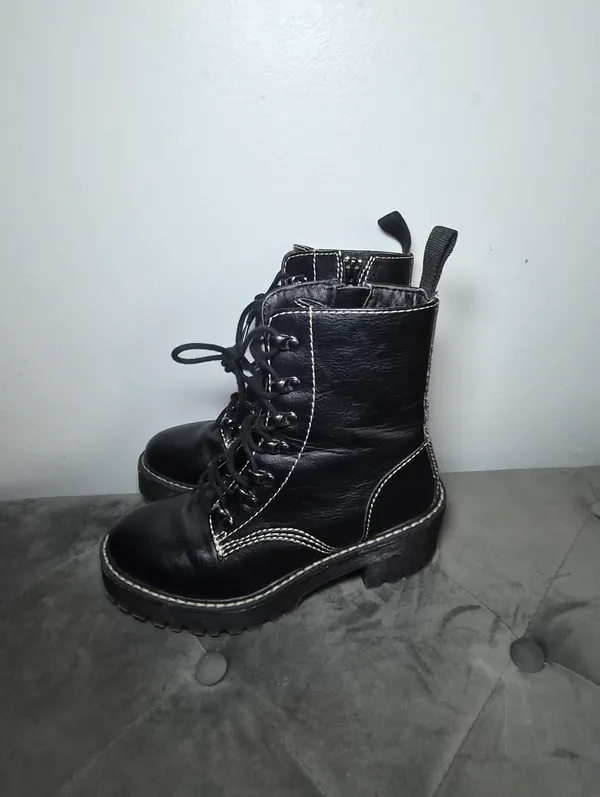 Black Grunge Platform Combat Boots 6M Madden Girl Punk Modern - Image 3