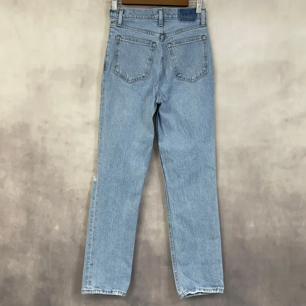 Abercrombie Fitch 90s Straight Jean Women 25/0S Distressed Ultra High Rise Indie - Image 2