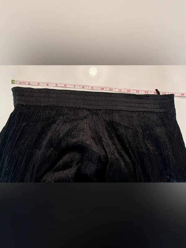 Black Crinkle‎ Wide-Leg Palazzo FlowlyPants Size Small - Image 8