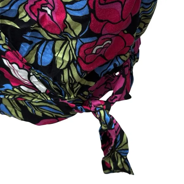 Anthropologie Tiny Womens Finley Faux Wrap Top Black Pink‎ Floral Long Sleeve M - Image 5