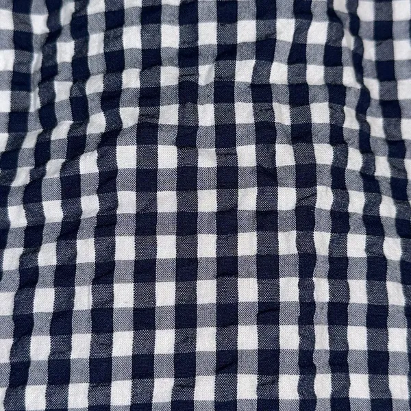 J. Crew Factory V Neck Button Front Navy Gingham Sleeveless Dress 0‎ Lined - Image 3