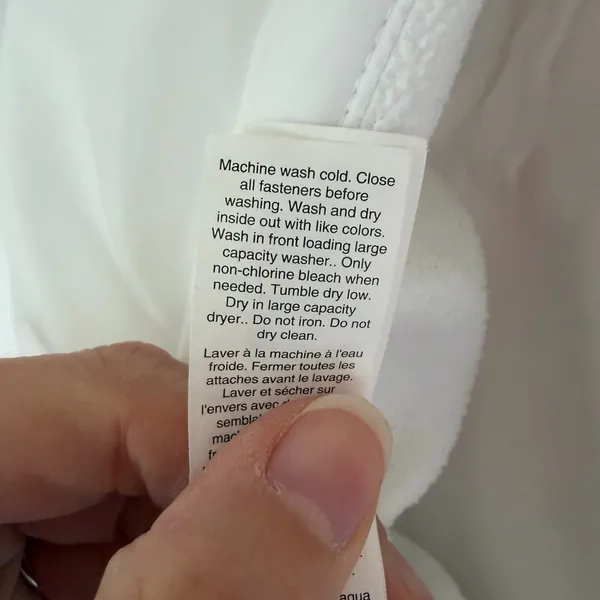 GAP White Puffer Vest with Coral Zipper - Image 7