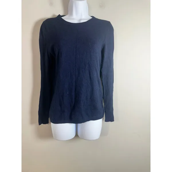 Banana Republic Navy Merino Wool Cashmere Blend Crew Neck Sweater‎ XS Filpucci - Image 3