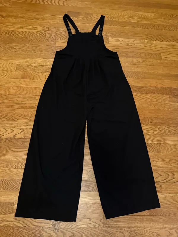 HALARA Black Wide-Leg Jumpsuit with Adjustable Straps size M Tall - Image 10