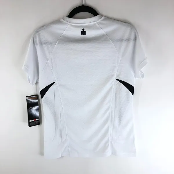 TYR Womens Ironman Short Sleeve Top Mesh Athletic Triathalon Running White M - Image 2