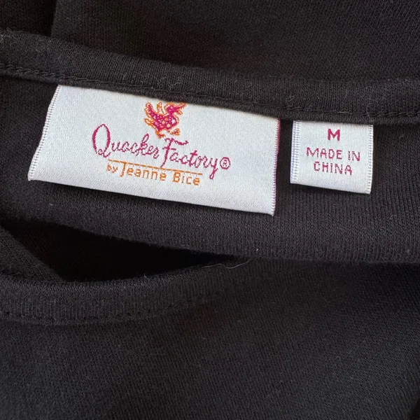 Quacker Factory Black Short Sleeve Tee Size M Halloween‎ Ghost - Image 4