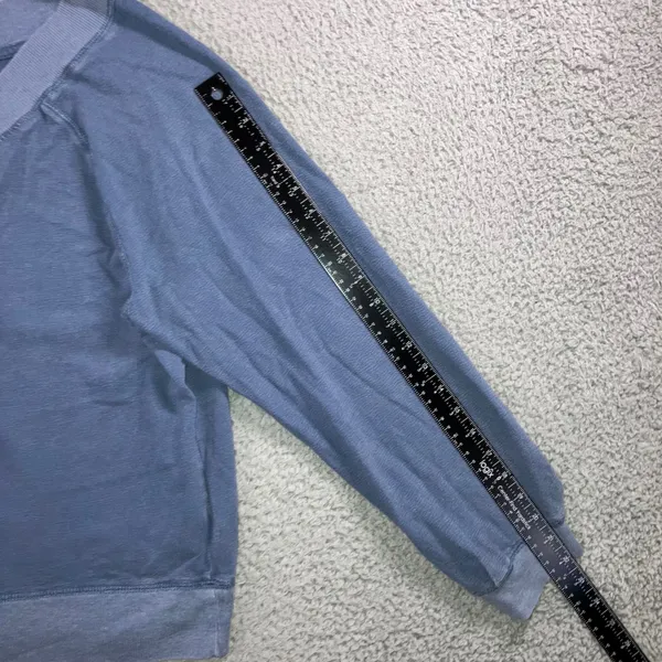 Universal Threads Relaxed V Neck Sweatshirt Women XXL Blue‎ Raglan L/S Comfy Layering Minimalist - Image 9