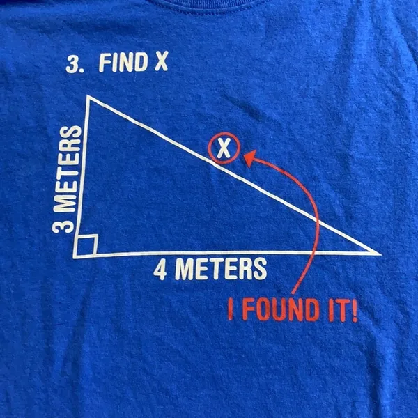 RETRO FIND X MATH GEOMETRY GRAPHIC TEE Blue - Image 3