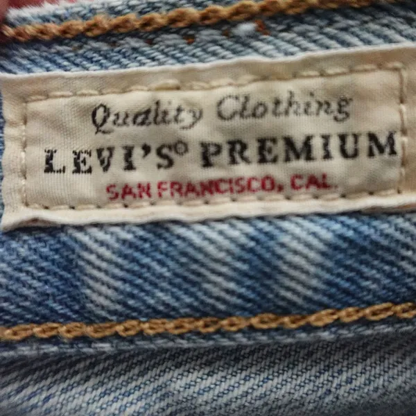 Levi's 501 Light Wash Embellished Rhinestone Silver Stud Jeans Size 25 - Image 5