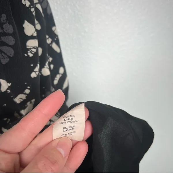 Madewell Starview Batik Grid Silk Dress Sz 2‎ - Image 7