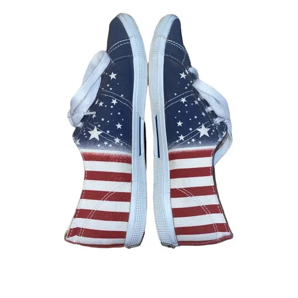 Superga USA Flag Sneakers Womens 10‎ Canvas Lace Up Americana Red White Blue - Image 7