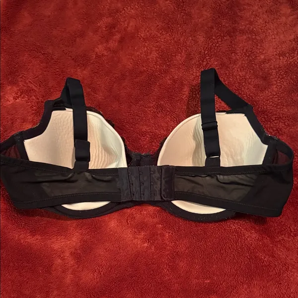 Paramour Black and Cream Lace Bra Size 38D - Image 5