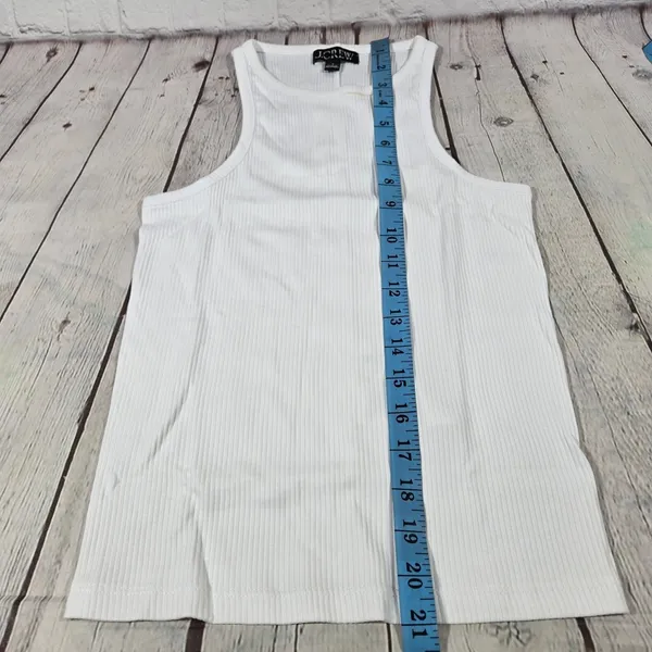 J. Crew New‎ favorite tank top in vintage rib White S NWT - Image 8