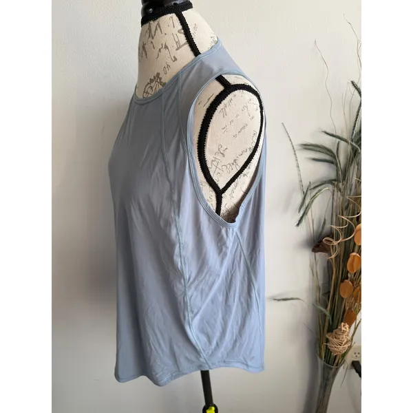 Lululemon Sculpt Tank Light Blue Mesh Back Cutout Workout Top‎ 3013 - Image 3