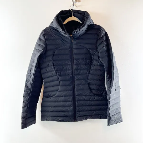 Lululemon Pack It Down Long Sleeve Full Zip Hood Puffer Quilted Jacket Black 8 - Image 3