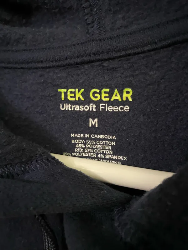 tek gear Men's Blue Pullover Hoodie with Kangaroo Pocket - Image 3