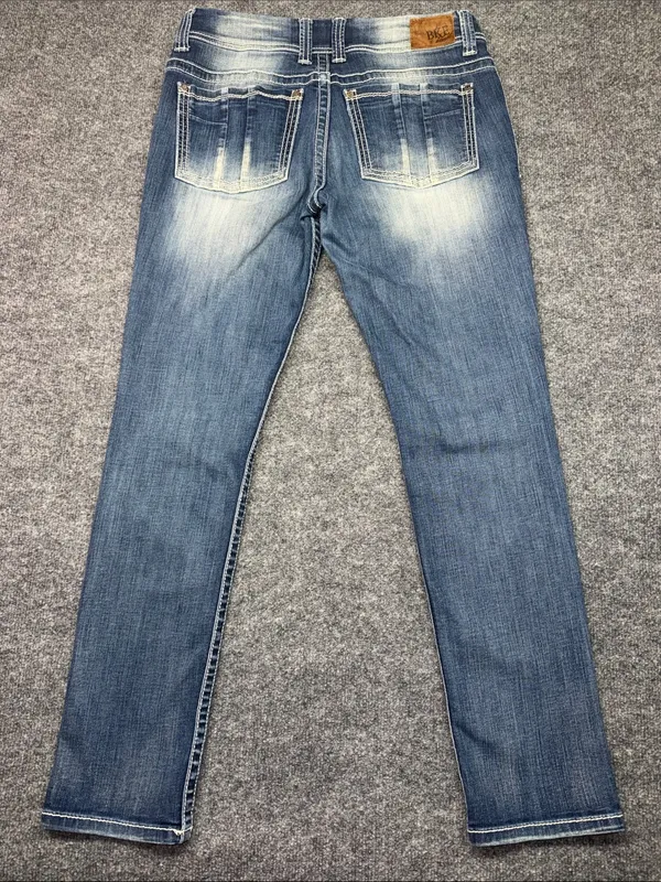 BKE Payton Ankle Skinny Mid-Rise Women's Faded Blue Jeans - Image 2