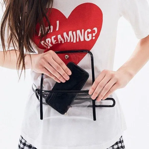 PacSun New With Tag LA Hearts Clear Belt Bag White - Image 5