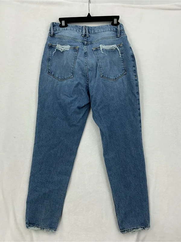 Good American Light Blue High-Rise Straight Leg Jeans 994 - Image 6