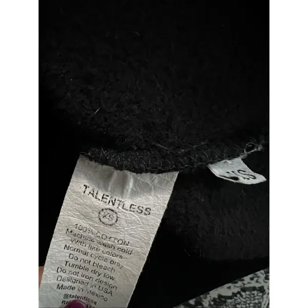 DRAFT Talentless Vote Hoodie Black 100% Cotton Fleece Graphic Pullover XS - Image 7