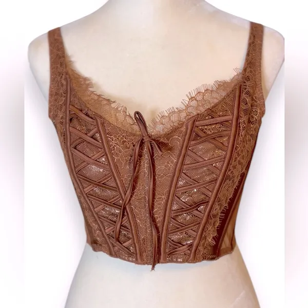 Victoria's Secret Brown Gold Festival Concert Corset Size M NWT - Image 2
