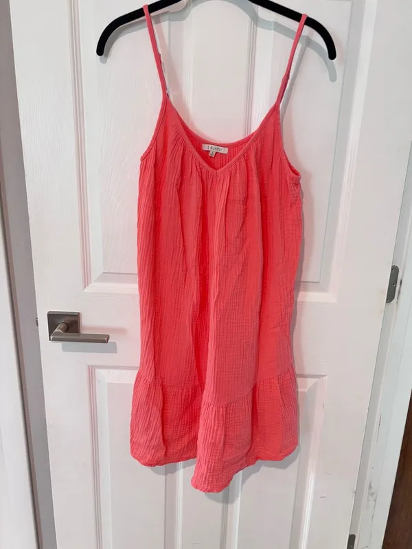 Z Supply Amalia Gauze Mini dress in Papaya size Small NWOT‎ - Image 5
