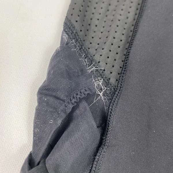 Lululemon Pants Womens 6 Navy Crop Leggings Mesh Lattice Hem Striped‎ Waist - Image 2