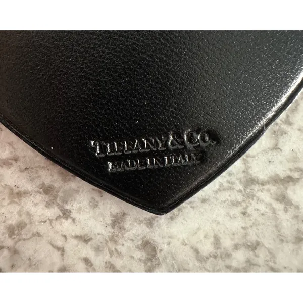 Tiffany & Co. New Black‎ Leather Heart Rtt Return to Tiffany Keychain Keyring - Image 5