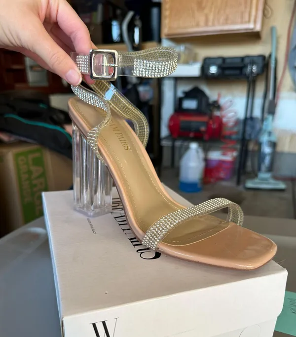 Rhinestone Heels Size 7.5 - Image 2