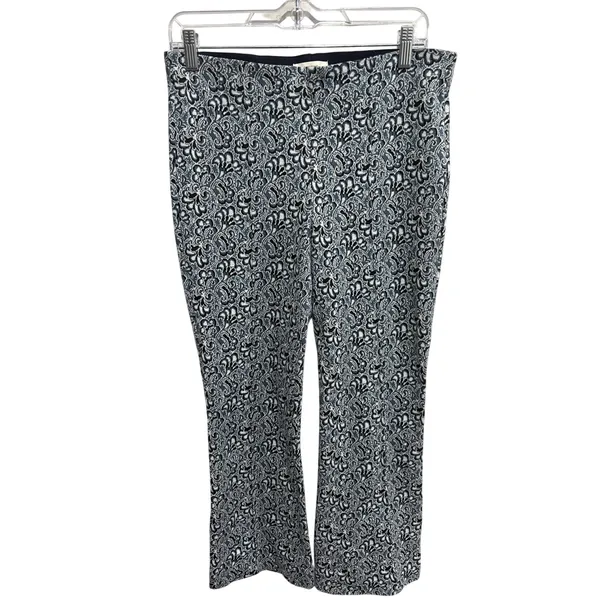 Maeve The Margot Kick Flare Cropped Pants Women’s Small Blue Floral Paisley - Image 2